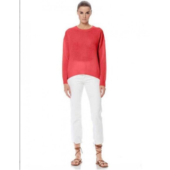 💕360 CASHMERE💕 Camille 100% Cashmere Sweater ~ Raspberry Pink Large L NWT - Picture 8 of 15